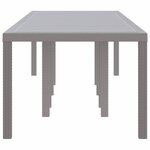 vidaXL Table de Jardin Gris clair 300 x 100 x 73 cm polyrotin