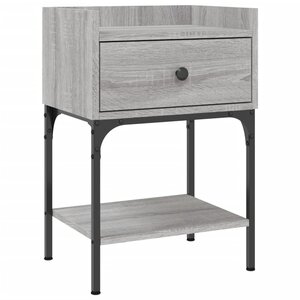 vidaXL Table de chevet sonoma gris 40 5x31x60 cm bois d'ingénierie