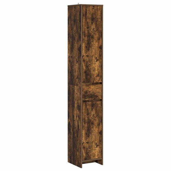 vidaXL Armoire de salle de bain Chêne fumé 30 x 33 x 190 cm