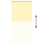vidaXL Store enrouleur occultant jaune largeur du tissu 70 7 cm