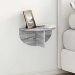 vidaXL Étagère Murale Gris Sonoma 38 x 19 x 19 cm Bois d'ingénierie