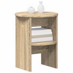 vidaXL Meuble d'appoint 2 Pièces Chêne Sonoma Ø40 x 50 cm