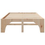 vidaXL Cadre de lit surélevé avec stockage Marron Bois de pin