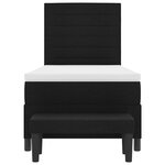 vidaXL Lit à ressorts avec matelas Noir 80 x 200 cm tissu