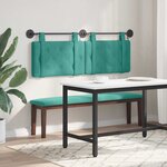 vidaXL Tête de lit suspendue Avec lumière LED Turquoise Velours