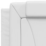 vidaXL Cadre de lit avec tête de lit Blanc 90x200 cm Similicuir