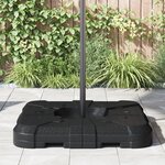vidaXL Ensemble de base de parapluie en 2 pièces : 110 kg de sable ou 70 kg d'eau