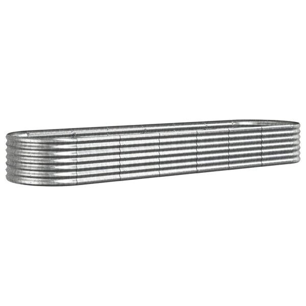 vidaXL Lit surélevé de jardin Acier galvanisé Argenté