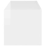 vidaXL Meuble TV mural Montage mural Blanc Brillant 60 x 31 x 29.5 cm