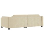 vidaXL Lit de jour avec gigogne et tiroirs crème 100x200 cm tissu