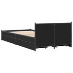 vidaXL Cadre de lit avec tiroirs sans matelas noir 75x190 cm