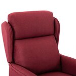 vidaXL Chaise de massage avec coussin Vin 67.5 x 93.5 x 101.5 cm tissu