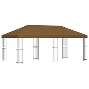 vidaXL Abri de jardin 6 x 3 m Taupe Polyester et Acier 190 gsm