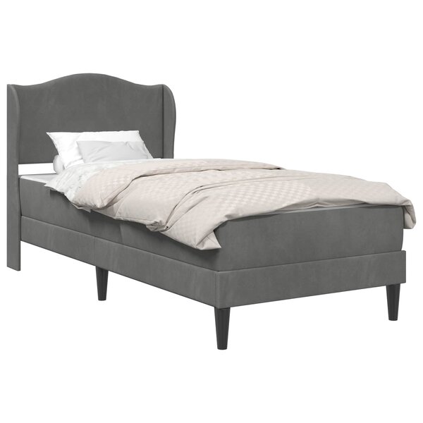 vidaXL Cadre de lit avec tête de lit Gris foncé 80 x 200 cm Velours
