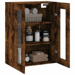 vidaXL Armoire murale chêne fumé 69 5x34x90 cm