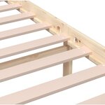 vidaXL Cadre de lit 150x200 cm Très grand Bois massif