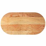 vidaXL Dessus de table 120x60x2 cm bois de chêne massif ovale