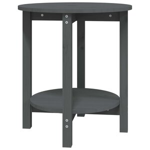 vidaXL Table basse Gris Ø 55x60 cm Bois massif de pin
