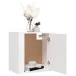 vidaXL Tables de chevet murales 2 Pièces Blanc 50x30x47 cm