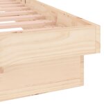 vidaXL Cadre de lit à LED sans matelas 90x200 cm bois massif