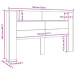 vidaXL Cabinet de Tête de Lit avec LED Bois ancien Bois d'ingénierie