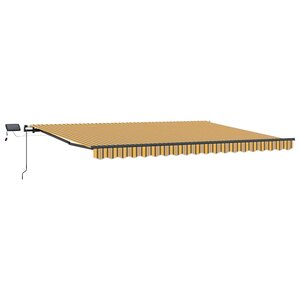 vidaXL Auvent rétractable Multicolore 400 × 350 cm Tissu et Aluminium