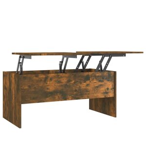 vidaXL Table basse Chêne fumé 102x50 5x46 5 cm Bois d'ingénierie