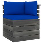 vidaXL Salon palette de jardin 9 Pièces avec coussins Bois de pin massif