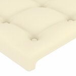 vidaXL Tête de lit à LED Crème 203x16x118/128 cm Similicuir