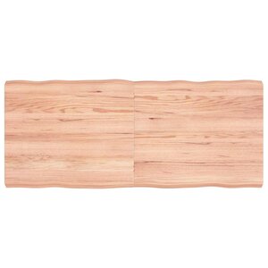 vidaXL Dessus de table bois massif traité bordure assortie