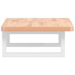 vidaXL Étagère de vasque murale acier et bois massif de hêtre