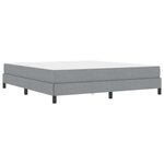 vidaXL Lit à ressorts avec matelas Gris clair 180 x 200 cm tissu