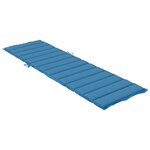 vidaXL Coussin de chaise longue bleu mélangé 200x50x4 cm tissu