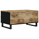 vidaXL Table basse 80x50x40 cm Bois de manguier solide et d'ingénierie