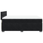 vidaXL Sommier à lattes de lit avec matelas Noir 140x200 cm Velours