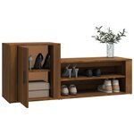 vidaXL Armoire à chaussures Chêne marron 130x35x54cm Bois d'ingénierie