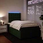vidaXL Sommier à lattes de lit avec matelas vert foncé 120x190 cm