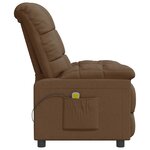 vidaXL Fauteuil de massage Marron Tissu