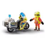 PLAYMOBIL 71205 - City Life Urgentiste avec moto et effet lumineux