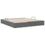 vidaXL Lit de Rangement avec matelas Gris foncé 193 x 203 cm tissu