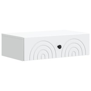 vidaXL Table d'appoint murale Blanc 59 x 34 5 x 17 cm