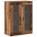 vidaXL Armoires Murailles 2 Pièces Bois ancien 69 5 x 34 x 90 cm