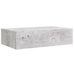 vidaXL Étagères à tiroir murales 2 Pièces Gris béton 40x23 5x10 cm MDF