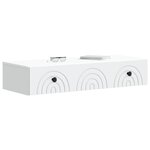 vidaXL Table d'appoint murale Blanc 87 5 x 34 5 x 17 cm