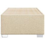 vidaXL Cadre de lit Crème 100 x 200 cm Tissu