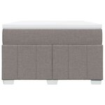 vidaXL Sommier à lattes de lit avec matelas taupe 120x190 cm tissu