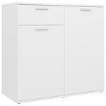 vidaXL Buffet blanc 80x36x75 cm bois d'ingénierie