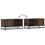 vidaXL Meuble TV chêne marron 80x34 5x40 cm bois d'ingénierie et métal