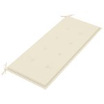 vidaXL Banc de jardin 2 places avec coussin 120 cm Bois d'eucalyptus