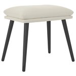 vidaXL Repose-pied Blanc crème 45x29 5x35 cm Velours